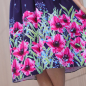 Preview: Bordüren Jersey Stoff in blau fuchsia